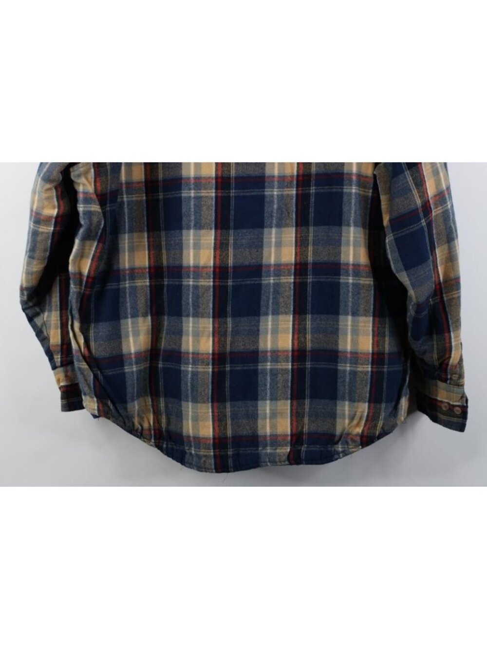Vintage 90s Streetwear Mens Large Quilted Flannel Knit Button Shirt Jacket Jac - Picture 12 of 12